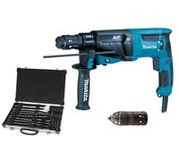 Perforateur Makita HR2631FT12 SDS-PLUS 26Mm, AVT, Double Mandrin, 3 Fonctions