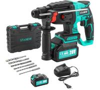 Perforateur sans fil - STANEW - 20V 1000 tr/min - 2 x 4,0 Ah - SDS-Plus - 1,7 J