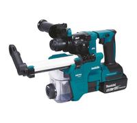 Perforateur SDS+ Brushless 2x5Ah 18V LXT ® MAKITA DHR183RTWJ + système d'aspiration + MAKPAC