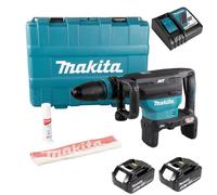 Makita - Perforateur SDS-Max 18X2V 40 mm 8J AFT 2 batt.BL1860 + chargeur - DHR400G2UN