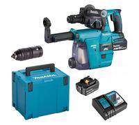 Perforateur SDS-PLUS LXT ® - MAKITA - avec 2 batterie 18V 5Ah - chargeur - MAKPAC - DHR183RTWJ