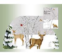 Perforation Arts® Carte de Noël avec motif à trois plis qui s'ouvre à une belle scène panoramique.