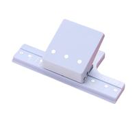 Perforatrice 3 trous, capacité de 7 feuilles avec guide, Blue | Outil de perforation de papier avec guide réglable pour cartes PVC, feuilles laminées, papier cartonné souple