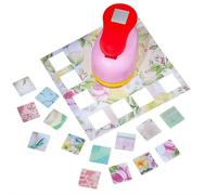 Perforatrice À Papier À Onglets, Perforatrice À Papier For Timbre-poste Manuelle Portable, Conception Ergonomique Adaptée À La Fabrication De Cartes De Vœux DIY(Wave Block)