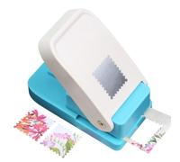 Perforatrice à Papier Rectangulaire, 9x9x5cm Perforatrice Timbre-poste, Perforatrices monotrou pour Carton, Scrapbooking, étiquettes d'enveloppes, Emballage, Cartes et Loisirs Créatifs