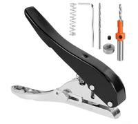 Perforatrice à trou unique 8 mm en métal, perforatrice en métal de 8 mm avec bord à position fixe, outil de bureau pour étiquettes, plastique, carton, papier, PVC