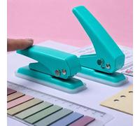 Perforatrice à trou unique, capacité de 20 feuilles pour papier A4, trou | Design portable, noyau de poinçon entièrement métallique, profondeur fixe de 1,19 cm, collecteur de déchets