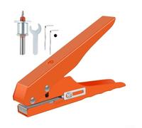 Perforatrice à trou unique de 8 mm, pince de perforation réglable pour cuir, papier, carton, foret conique de 40,6 cm avec design à échelle, trou ergonomique
