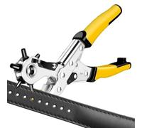 Perforatrice à trous en cuir - Perforatrice de perforation multi-trous | Outil de perforation ergonomique, professionnel, 6 tailles de trous pour colliers de chien, tissu en cuir