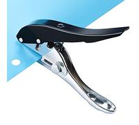 Perforatrice à un seul trou, perforatrice à un seul trou, perforatrice portable pour étiquettes, cartes, plastique, carton (8 mm, noir)