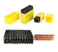 Perforatrice de L'alphabet Lettre Numérique, 36 Pièces Ensemble Poinçons Broches Acier Carbone Ensemble d'Outils Poinçonnage Robustes d'Outils d'Emboutissage Métal Avec Boîte Rangement Pratique