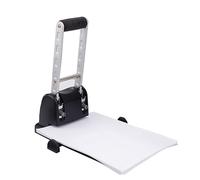 Perforatrice double, perforatrice à papier, peut contenir jusqu'à 100 feuilles de papier copie 80 g/m², diamètre des trous : 6 mm, espacement des trous : 80 mm, pour la comptabilité de bureau et les