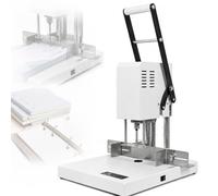 Perforatrice Électrique À Un Trou, Machine À Relier Robuste, Épaisseur 50 Mm, Avec Démarrage/arrêt Automatique, Guides De Marge Réglables, Forets Creux De 5 Mm Et Forets Hélicoïdaux De 4 Mm, Pour