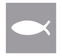 Rayher perforatrice fantaisie poisson p. décoration, 5 cm ø (2'') gris, 69101000