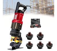 Perforatrice hydraulique 1400 W, outil de perforation hydraulique électrique, outil de perforation en acier d'angle, pelle de trous for plaque d'acier, plaque de fer(Angle steel version)