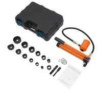 Perforatrice hydraulique, 22,5 mm à 61,5 mm, kit de perforation hydraulique, avec 6 matrices de découpe, 1/2", 3/4", 1", 1-1/4", 1-1/2", 2", 2" (orange)