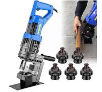 Perforatrice hydraulique électrique Φ1/4"-4/5" Poinçonneuse Perforatrice en métal Poinçonnage rapide, positionnement précis, facile à utiliser, pour plaque d'aluminium,Anglesteel