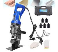 Perforatrice Hydraulique éLectrique 1300 W 10 T Avec 5 Matrices (φ 6,5 - 20,5 Mm) & Interrupteur Au Pied Pour Acier/Fer/Aluminium/Cuivre,PoinçOnnage Rapide En 2-3 S, Position PréCise,Channelsteel