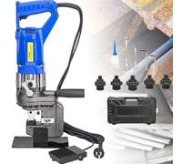 Perforatrice Hydraulique électrique 1300w pour Trous Métalliques,Métal Poinçonneuse en Acier,avec 5 Matrices,Positionnement Précis,pour Fer,Cuivre,Plaque,Angle,Canal,Acier,Anglesteel