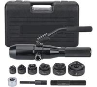 Perforatrice Hydraulique Electrique, Perforateur hydraulique de 22,5 à 61,5 mm, poinçonneuse for tôle avec 6 matrices, outil complet
