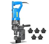 Perforatrice hydraulique électrique, perforatrice en métal 1400 W avec 5 jeux de matrices (6,5-20,5 mm), pour poinçonner l'acier, le fer, l'aluminium, le cuivre et l'acier de canal Channel steel