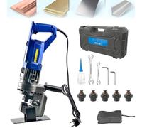 Perforatrice Hydraulique électrique, Poinçonneuse 1300w Perforatrice for trous métalliques Poinçonnage rapide, positionnement précis, for plaques de fer, de cuivre et d'aluminium(Anglesteel)