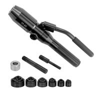 Perforatrice Hydraulique électrique, Poinçons à frapper de 22,5 mm à 61,5 mm, trousse à outils for perforatrice hydraulique avec 6 matrices, matrices de poinçonnage for coupe secondaire(8C)