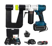 Perforatrice hydraulique électrique pour acier, avec matrices de 16/20/22/25/28/32 mm, 2 batteries, profondeur de perçage de 150 mm, robuste pour métaux, fer et tôles d'aluminium(With 1 mold)