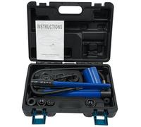 Perforatrice hydraulique manuelle avec force de 80 kN pour perforatrice en acier inoxydable de 3,2 mm pour l'industrie dans une valise (bleu)
