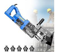 Perforatrice hydraulique Perforatrice hydraulique électrique, perforatrice de trous en métal avec 5 jeux de diamètre de poinçon/matrice, pour poinçonner dans l'acier,Anglesteel