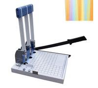 Perforatrice manuelle 3 trous, robuste avec massicot, épaisseur de perforation : 15 mm, espacement des trous : 83 mm, marges réglables, pour la reliure à domicile, à l'école ou au bureau(4mm)