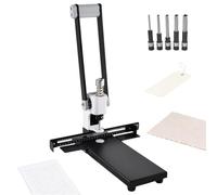 Perforatrice manuelle haute capacité à un seul trou avec foret 3/4/5/6/7, capacité de 300 feuilles, marges réglables et règle de guidage, pour le bureau, la maison et l'imprimerie