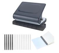 Perforatrice portable, 15 anneaux de reliure colorés, Perforatrice reliure, Machine à relier, Relieuse portable,Machine à relier manuelle, Mini relieuse, adapté au travail et aux études