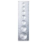 Perforatrice pour cuir 7 en 1 avec plaque inférieure fixe pour un alignement constant des trous de 6 mm à 15 mm. Tailles de base à rivets