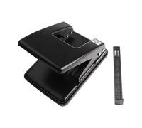 Perforatrice professionnelle robuste double perforation avec règle intégrée - Trous jaugés de 6 mm, capacité de 40 feuilles pour A4, tête de coupe entièrement en métal, design lame en U