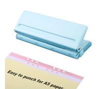 Perforatrice réglable à 6 trous pour planificateur quotidien et agenda personnel, perforatrice en métal avec espacement réglable, perforatrice en acier inoxydable pour planificateur quotidien