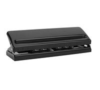 Perforatrice réglable à six trous, fournitures de bureau, perforatrice professionnelle à 6 trous avec coussinet antidérapant, conçue avec précision pour les pages intérieures A5,