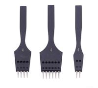 Perforatrice ronde remplaçable pour outil de travail du cuir avec tailles de trou réglables pour différentes méthodes de couture (3 pièces, 4 mm)