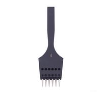 Perforatrice ronde remplaçable pour travaux manuels en cuir - Tête de burin en acier inoxydable pour articles faits à la main, point de selle, réparation de housses de siège de canapé (dents de 4 mm6)