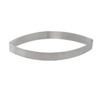 perforé Cercle à Tarte, Taupe, en Acier Inoxydable, 1,9 cm 12,1 cm de Haut L.