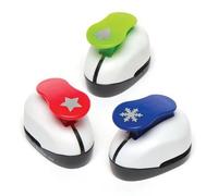 Perforeuses festives - Motifs boule de neige, étoile et sapin de Noël - Fournitures de loisirs créatifs (Lot de 3).