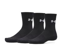 Under Armour - Chaussettes unisexes Coton Performance Crew - lot de 3 - Noir Taille L