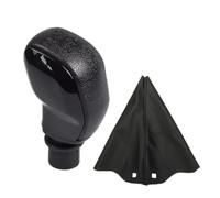 Performance Levier De Vitesse Pour Peugeot 106 206 306 406 | Pommeau de Levier de Vitesse Noir/Argent mat/Chrome,Plastique ABS/Cuir PU,Amélioration Sportive,Design Élégant