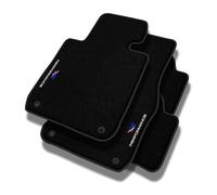 PERFORMANCE Tapis de sol personnalisés en velours tapis voiture destiné à Renault Megane III 2008-2016 - Premium, Perforé, bleu blanc rouge -Broderie CNC précise, passepoil perforé design, Tapis de so