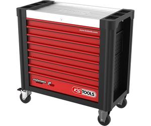 PERFORMANCEplus P25 Carro de taller NEGRO/ROJO con 8 cajones