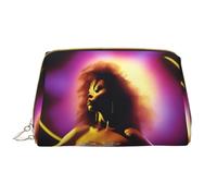 Performer's Glow Trousse de maquillage portable en cuir pour cosmétiques, articles de toilette et essentiels quotidiens, blanc, Taille unique