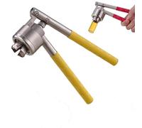 Perfume Bottle Crimper,Stainless Steel Manual Vial Crimper, Bottle Cap Sealing Machine, 13mm-32mm Capping Tool, With Anti-Slip Handle,For Perfume Bottles, Plastic Cap(Yellow,30mmAluPlastic)