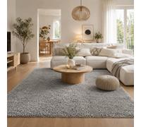 Pergamon Aloha - Tapis Shaggy à Poils Longs - Gris - 8 Tailles Disponibles