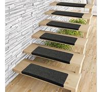 Pergamon Bent - Trend Feutre aiguilleté Tapis Marche escalier - anthrazite Gris (carré) - Simple ou par Lot de 15