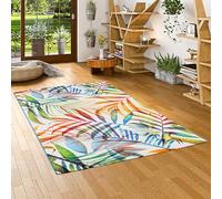 Pergamon Faro - Tapis de Designer - Motif Tropical Branche d'arbre Multicolore - 5 Tailles